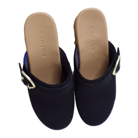 🆕 ROTHY'S Classic Clog Mules Shoes 8 Black - Picture 9 of 13